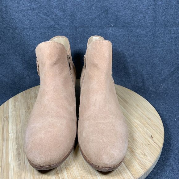 Jack Rogers Womens Brown‎ Suede Ankle Boots Sz US 9 Side Zip - Picture 2 of 8